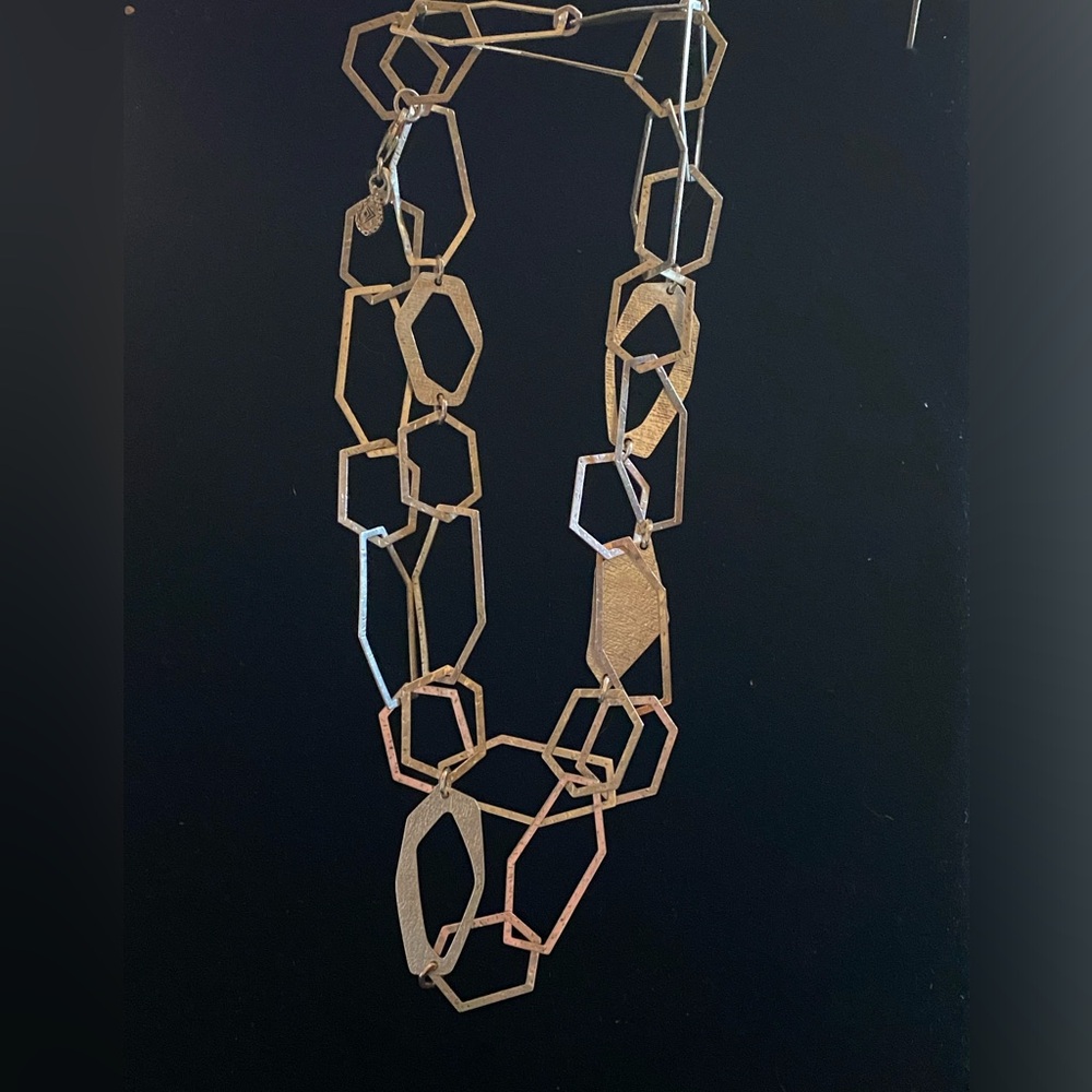 SILPADA Geometric Sterling Silver Necklace 36” N3225